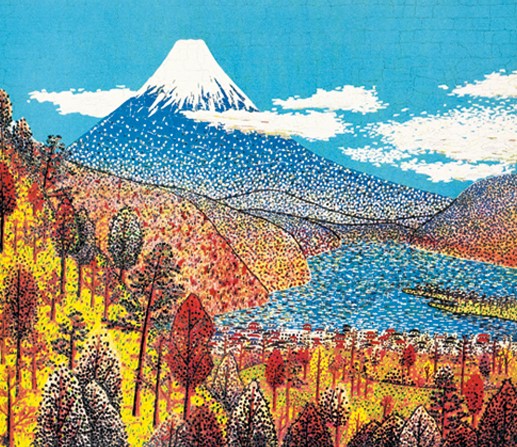 山下清のリトグラフです、日本大平の富士、縦約73センチ